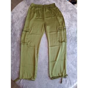 Open Edit Tie Detail Cargo Pants Olive Green Size M NWOT